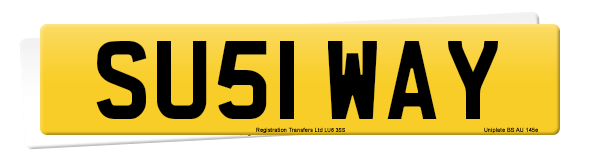 Registration number SU51 WAY
